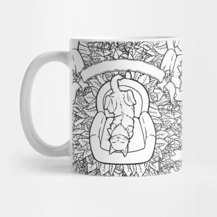 Cute Couch Potato Cat Pattern Mug